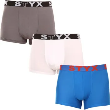 Boxerky 3PACK pánské boxerky Styx sportovní guma vícebarevné (3G10137) L Možnost vrácení zboží ZDARMA do 120 dnů!