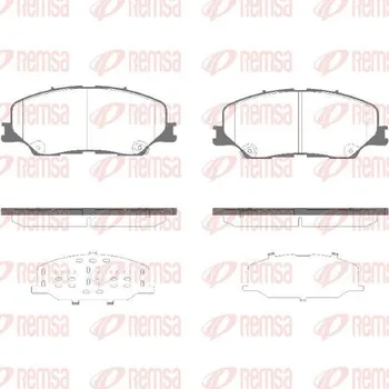 Brzdová destička Sada brzdových destiček, kotoučová brzda REMSA 1975.04