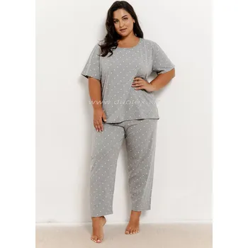 Dámské pyžamo TARO Dámské pyžamo Meg3368 Barva: ss51-sivá, Velikost: 2XL