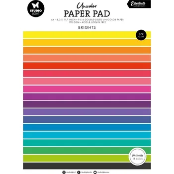 Studio Light Blok barevných papírů Studio Light, A4, 36 l. - zářivé barvy