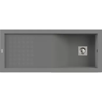 Nerezový dřez Carea Vestavný dřez Vague 1, 1180 × 500 × 180 mm, šedý, CAREAgranit 3512343100295