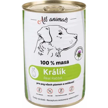 Krmivo pro psa All Animals Dog konzerva králík mletý 400 g