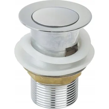 Sifon KLIK KLAK zátka do umyvadla s přepadem kulatý chromovaná