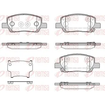 Brzdová destička Sada brzdových destiček, kotoučová brzda REMSA 1974.02