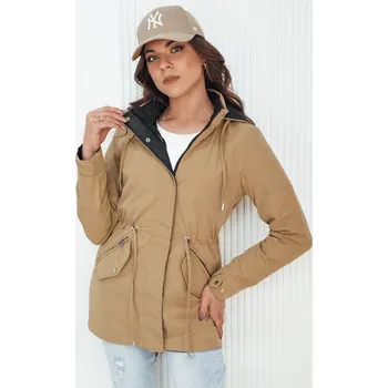 Dámská bunda Tmavě béžová oboustranná parka ELINA TY4344 Velikost: XL