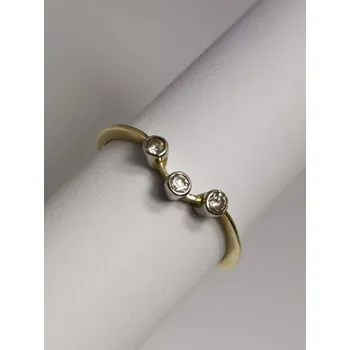 Prsten Zlatý dámský prsten se zirkony