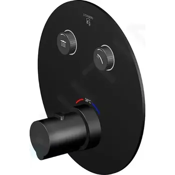 Vodovodní baterie Steinberg 390 Termostatická baterie pod omítku pro 2 spotřebiče, matná černá, 390 4321 3 S