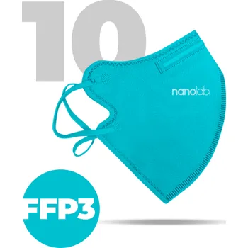 Nanolab 10 x Český bezpečný nano respirátor FFP3 modrý Varianta: uni