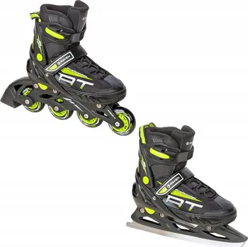 Kolečkové brusle Brusle 2v1 Raven Profession black/lime Velikost bruslí: EU 31-35, Typ nože: Pánský (hokejový)