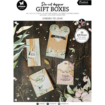 Studio Light DIY Dárkové krabičky Studio Light, A4, 12 l. - Svatba