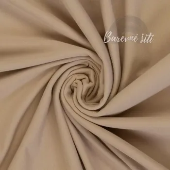 Bavlněný úplet Béžová 672 *NEW* (E) (Kvalitní úplet z Německa)