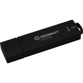 USB flash disk Kingston Ironkey D500S/32GB/USB 3.2/USB-A/Černá IKD500S/32GB