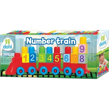 Vláček a vláčkodráha Stavebnice Vláček plastový s čísly