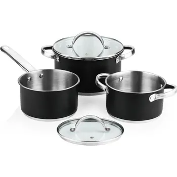 Hrnec Bergner Sada nádobí nerez 5 ks Ronda černá