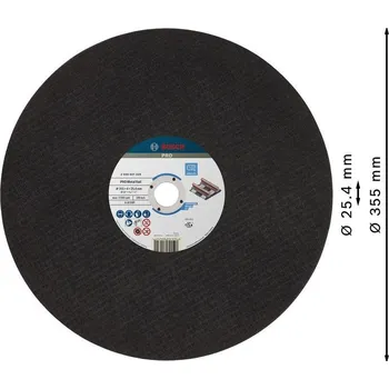 Řezný kotouč Řezací kotouč PRO Rail, 355&nbsp;×&nbsp;4&nbsp;×&nbsp;25,4&nbsp;mm [2608601339]