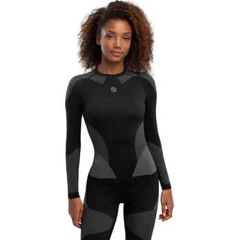 SIROKO Dámské kompresní tričko Drystone XS ČERNÁ|ŠEDÁ