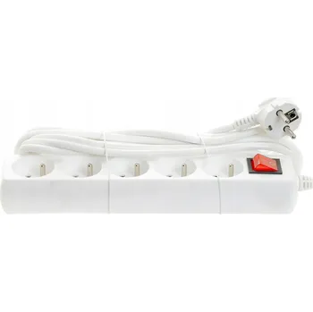Napájecí kabel Prodlužovací Kabel kabel Rum-Lux 5 m, 5 ks bílý