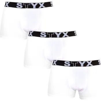 Pánské spodní prádlo 3PACK pánské boxerky Styx sportovní guma nadrozměr bílé (R10616161) 3XL Možnost vrácení zboží ZDARMA do 120 dnů!