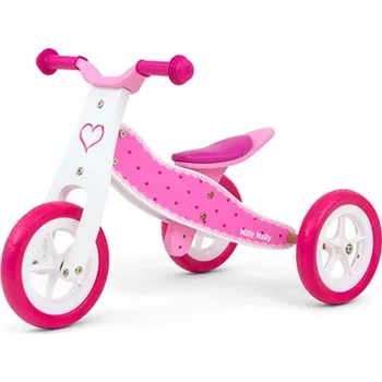 Odrážedlo Dětské multifunkční odrážedlo 2v1 Milly Mally Cool Hearts