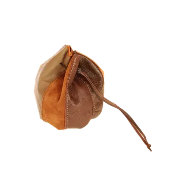 Peněženka Kožený ručně šitý měšec KUBÁT velký | | 4073 Barva: hnědá