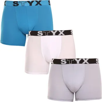Boxerky 3PACK pánské boxerky Styx long sportovní guma vícebarevné (U9696167) M Možnost vrácení zboží ZDARMA do 120 dnů!