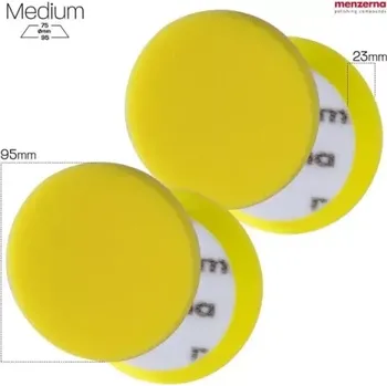 MENZERNA Medium Cut Foam Pad - Pěnový lešticí kotouč žlutý 2ks 95mm