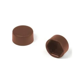 Šroub Krytka na 6HR šroub M6/10, hnědá - a matice - Balení 100 ks