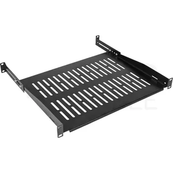 Rozvaděč Police do racku NEKU 1U 19" 350mm (450mm), nastavitelná, černá