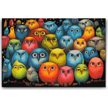 Diamantové malování Diamantové malování - Ptáček, kam se podíváš Velikost: 40x60cm, Rámování: Pouze srolované plátno, Diamanty: Kulaté