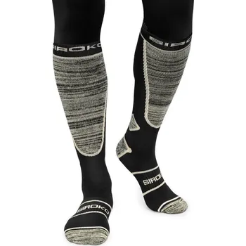 Pánské ponožky SIROKO Lyžařské ponožky DAFFY Black Černá XL ČERNÁ