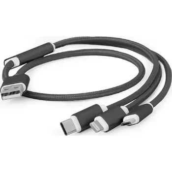 Datový kabel Gembird CC-USB2-AM31-1M USB 3-in-1, 1m, černý
