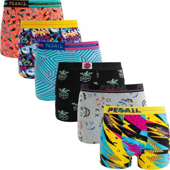 Pánská móda Pánské boxerky Pesail z modalu, vícebarevné, 6 ks