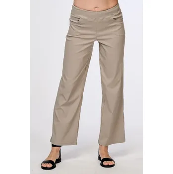 Dámské kalhoty Béžové 7/8 mírně zvonové dámské kalhoty 391 mic délka normální velikost S