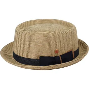 Klobouk Letní porkpie klobouk s modrou stuhou od Mayser - Gareth Mayser Velikost: 55 cm (S)