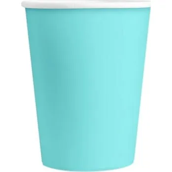 Kelímky TYRKYSOVÉ papírové k narozeninám, 6s