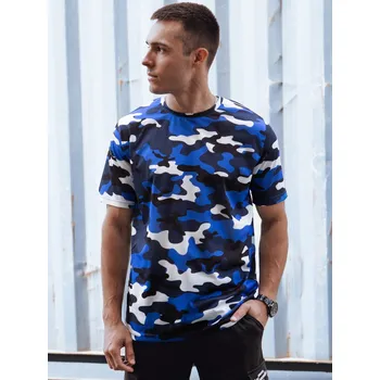 Pánské tričko Modré pánské maskáčové tričko RX5596 Velikost: L