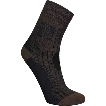 Pánské ponožky Ponožky NORDBLANC STARCH NBSX16379 TMAVĚ HNĚDÝ MELÍR 34-36