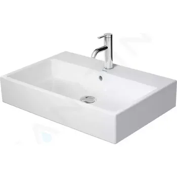 Umyvadlo Duravit Vero Air Umyvadlo nábytkové 70x47 cm, s přepadem, otvor pro baterii, WonderGliss, bílá, 23507000271