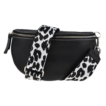 Kabelka NovaKabelka.cz Kožená italská crossbody kabelka Reni Grande Nera s přídavným popruhem IV