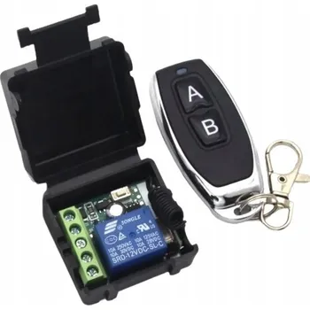 1-kanálové relé 12V (+box) s dálkovým ovládáním 433MHz