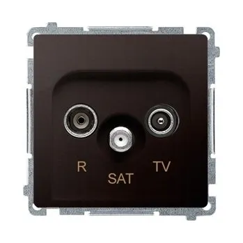 Elektrická zásuvka Anténní zásuvka nástěnná Kontakt-simon hnědá