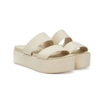 Dámská obuv Nazouváky Calvin Klein Jeans Flatform Sandal Webbing In YW0YW01789 Écru 39
