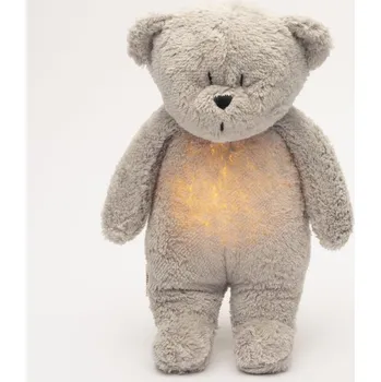 Dětské svítidlo Moonie - Usínáček s melodií a světlem medvídek 2.0 organic grey