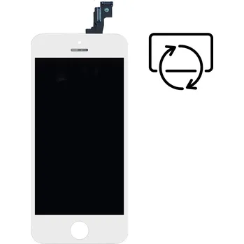Náhradní díl pro mobilní telefon Refurbished Originální LCD displej pro iPhone 5S, SE Barva: Bílá