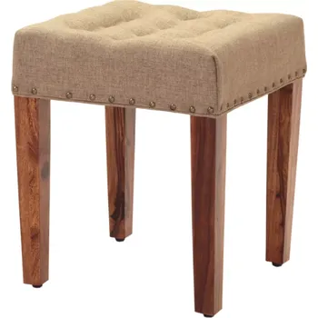 Taburet Dřevěný taburet s potahem 40x45x40 z masivu palisandr