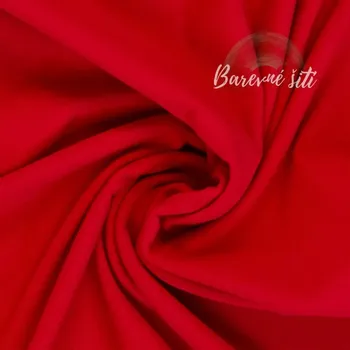 Bavlněný úplet Červená 636 *NEW* (E) (Kvalitní úplet z Německa)