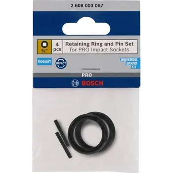 Bit Sada pojistného kroužku a&nbsp;kolíku pro nástrčnou hlavici PRO Impact Socket, ¾″, 4&nbsp;ks [2608003067]