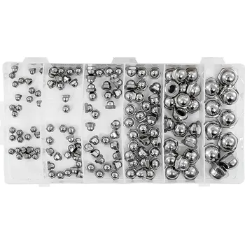 Nářadí pro automobil Sada polokulových uzavřených matic M3-M10 150 ks, Verke V06705