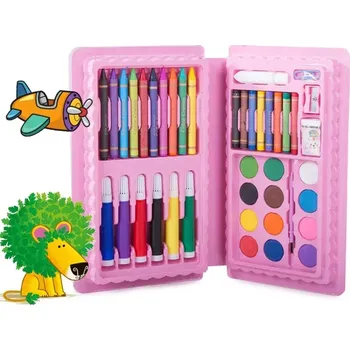 Hračka pro nejmenší Sada na malování pro děti VERK RO1824 (Dětská umělecká sada - pastelky, fixy, akvarelové barvy, lepidlo, guma, ořezávátko, 42 kusů)