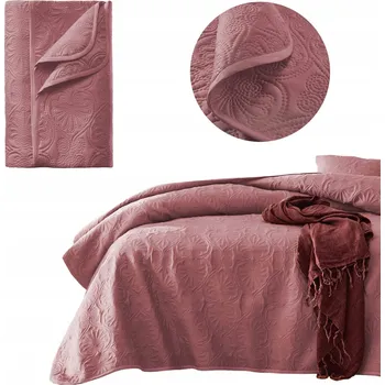 Prostěradlo Přehoz na postel Room99 polyester 170 cm x 210 cm růžový